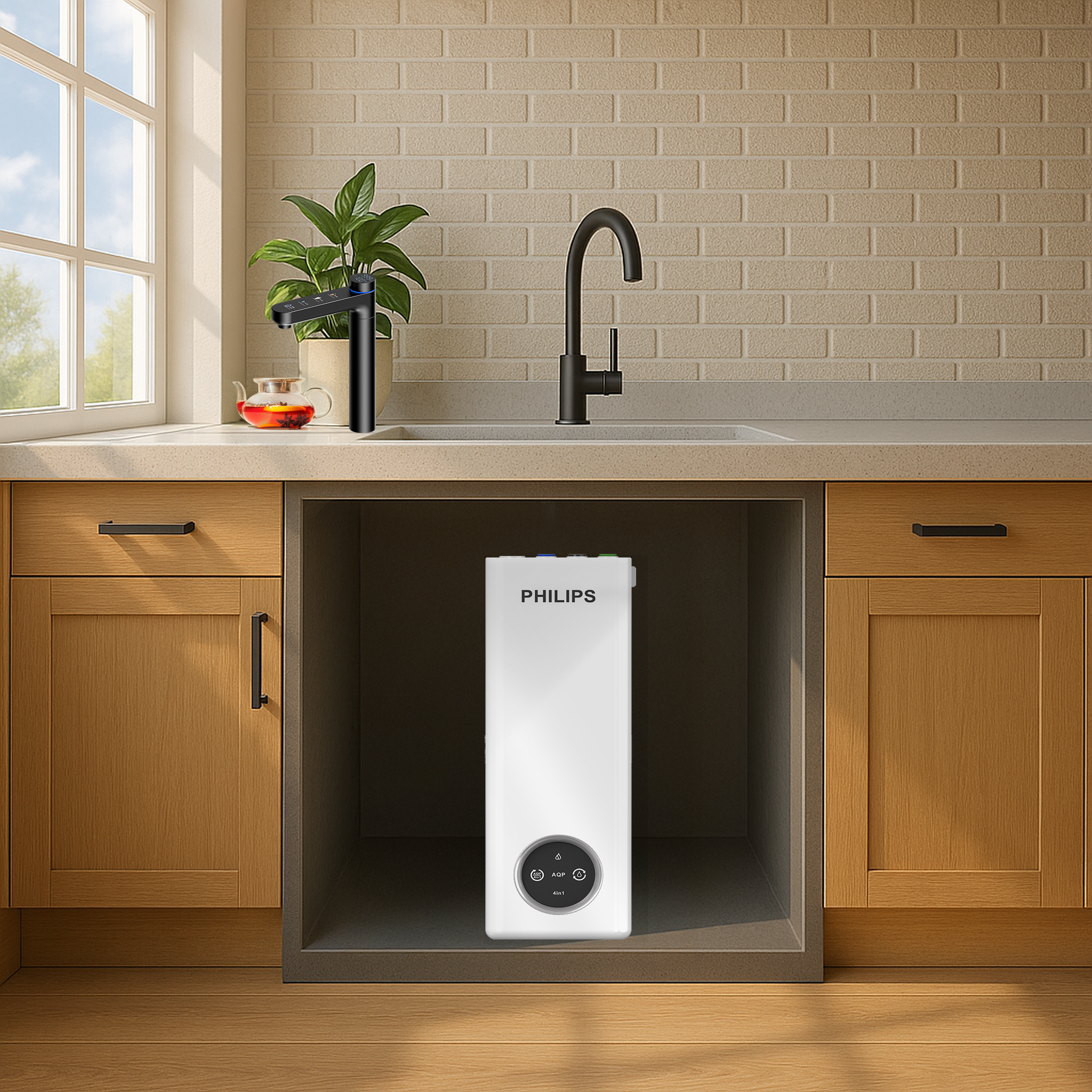 PHILIPS｜RO瞬熱廚下型淨水器｜RO水通道蛋白膜｜智能瞬熱龍頭｜AUT9321