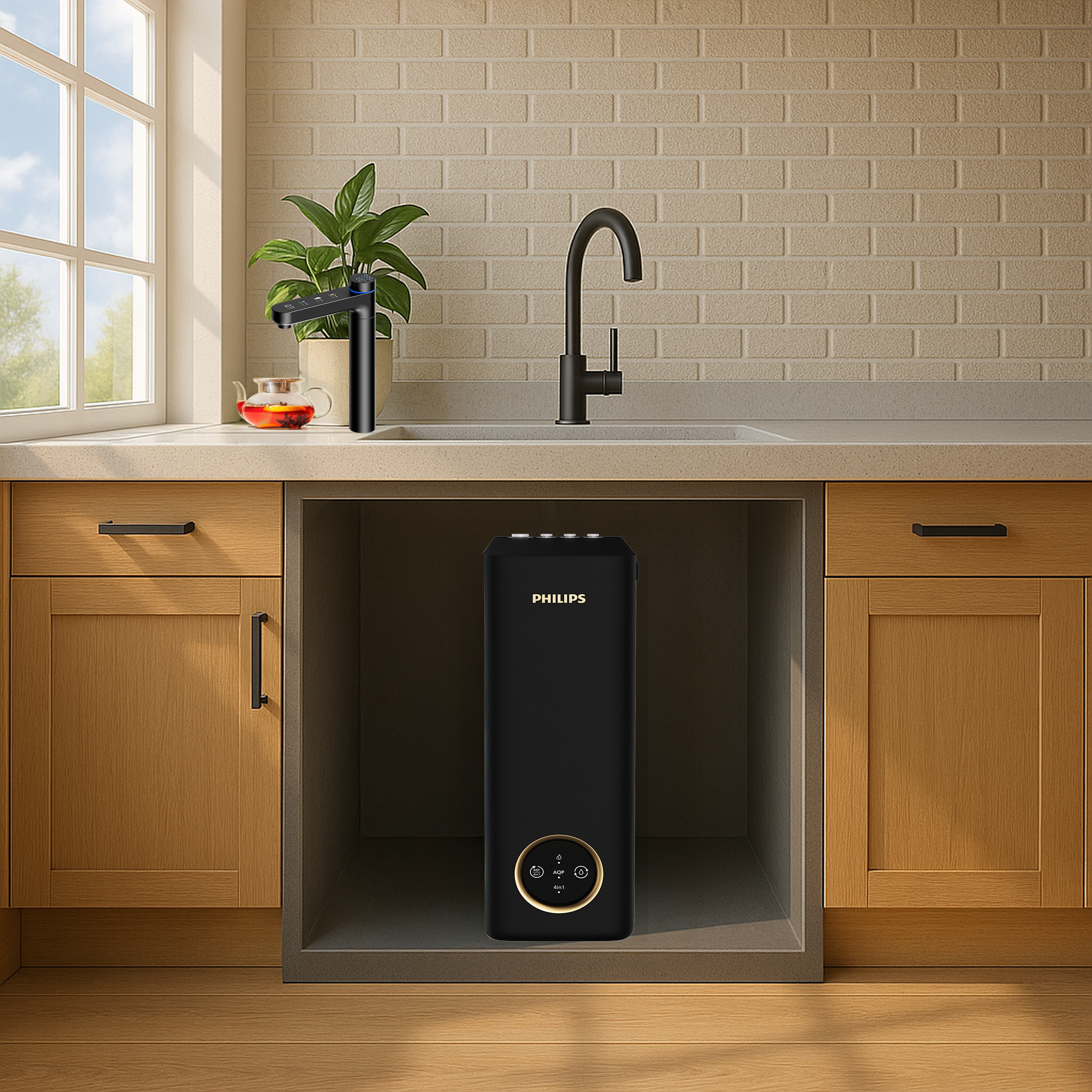 PHILIPS｜RO瞬熱廚下型淨水器｜RO水通道蛋白膜｜智能瞬熱龍頭｜AUT9322